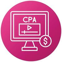 Cpa Icon Style vector