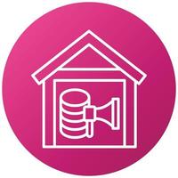 Marketing Data Warehouse Icon Style vector