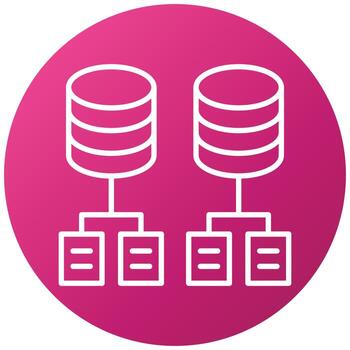 estilo de icono de modelado de datos vector