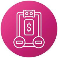 Capitalized Cost Reduction Icon Style vector