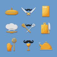 Set of Chef Icon Pack vector