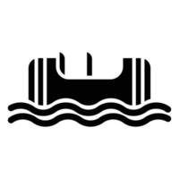 Log Flume Icon Style vector