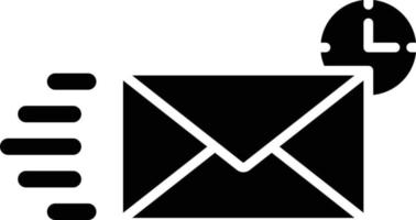 estilo de icono de correo urgente vector