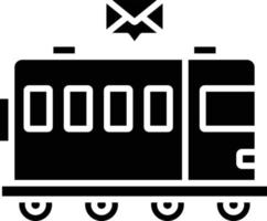 estilo de icono de tren de correo vector