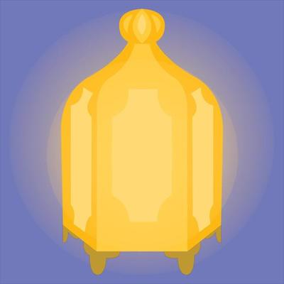 Eastern lantern. Decoration. Vector illustration.