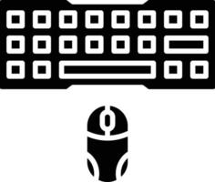 Gaming Keyboard And Mouse Icon Style vector