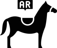 Ar Horse Riding Icon Style vector