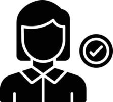 Candidate Female Icon Style vector