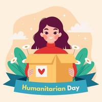 ilustración del día mundial humanitario vector