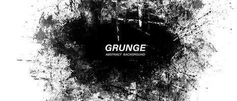 Black and white abstract grunge paint texture background vector