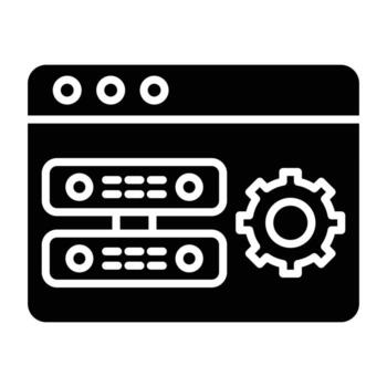 Server Side Engineering Icon Style vector