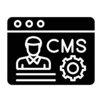 estilo de icono cms vector