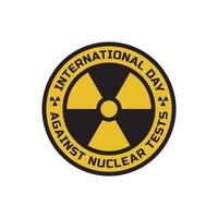 círculo diseño vector día internacional contra las pruebas nucleares.