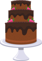 Ilustración de diseño de imágenes prediseñadas de pastel de cumpleaños png