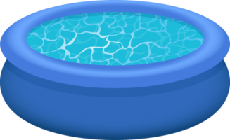 ilustração de design de clipart de piscina inflável png
