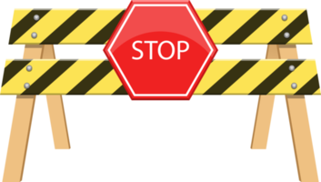 parar a ilustração de design de clipart de barreira png