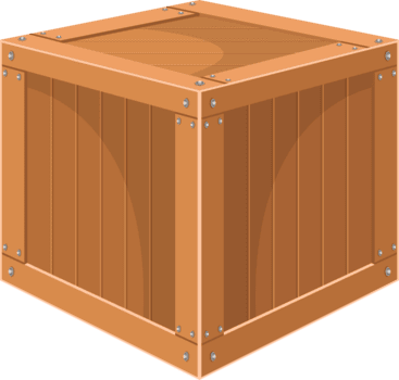 Ilustración de diseño de imágenes prediseñadas de caja de madera png