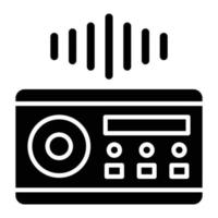 estilo de icono de sistema de audio vector