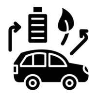 Hybrid Vehicle Icon Style vector