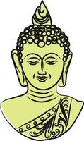 buddha head vector illustration
