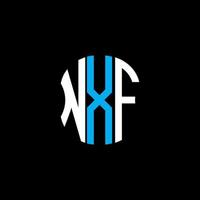 diseño creativo abstracto del logotipo de la letra nxf. diseño único nxf vector