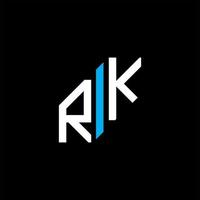 diseño creativo del logotipo de la letra rk con gráfico vectorial vector