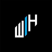 diseño creativo del logotipo de la letra wh con gráfico vectorial vector