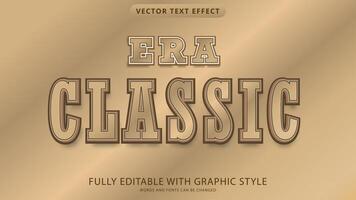 classic text effect editable with graphic style vector