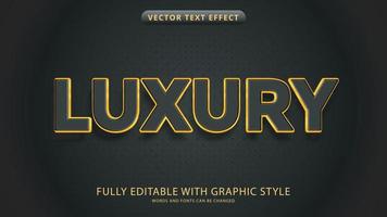 luxury text effect editable with graphic style vector