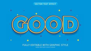 good text effect editable with graphic style vector