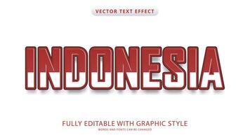 indonesian text effect editable with graphic style vector