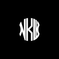 NKW letter logo abstract creative design. NKW unique design vector