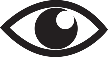 design de símbolo de sinal de ícone de olho png