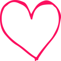 Heart hand draw icon sign design png