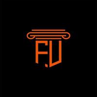 FU letter logo creative design with vector graphic