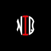 diseño creativo abstracto del logotipo de la letra niq. diseño único niq vector