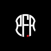 diseño creativo abstracto del logotipo de la letra pfa. diseño único pfa vector