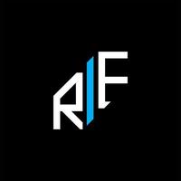 diseño creativo del logotipo de la letra rf con gráfico vectorial vector