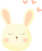 cute rabbit and easter eggs png