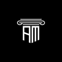 AM letter logo creative design with vector graphic