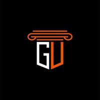 GU letter logo creative design with vector graphic