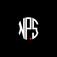 NPS letter logo abstract creative design. NPS unique design vector