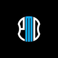 diseño creativo abstracto del logotipo de la letra pmd. diseño único pmd vector