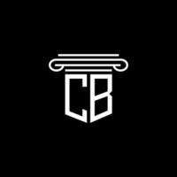 diseño creativo del logotipo de la letra cb con gráfico vectorial vector