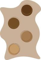 Vector of the background with brown gradation circles. Good for icons or signs.