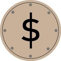 Vector of the U.S. Dollar. Good for signs or symbols of digital finance