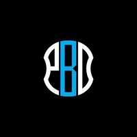 diseño creativo abstracto del logotipo de la letra pbd. diseño único pbd vector