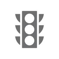 eps10 grey vector traffic light solid icon isolated on white background. traffic light symbol in a simple flat trendy modern style for your web site design, pictogram UI, logo, and mobile application