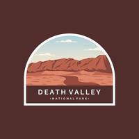 Emblem patch illustration of Death Valley National Park vector