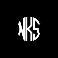 NKS letter logo abstract creative design. NKS unique design vector